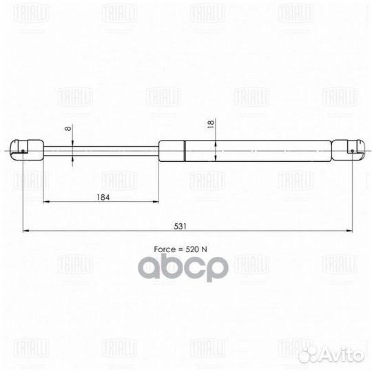 Амортизатор упор для а/м VW Golf VII 12- крышки