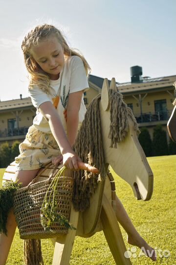 Деревянные лошадки разных размеров