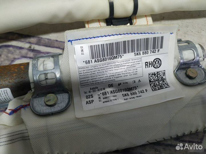 Подушка безопасности боковая Volkswagen Golf 6 Gti