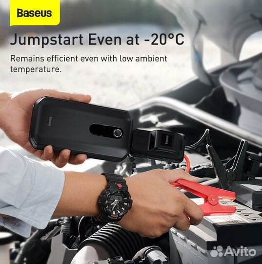 37000mWh Baseus 1000A Пусковое устройство(Starter)