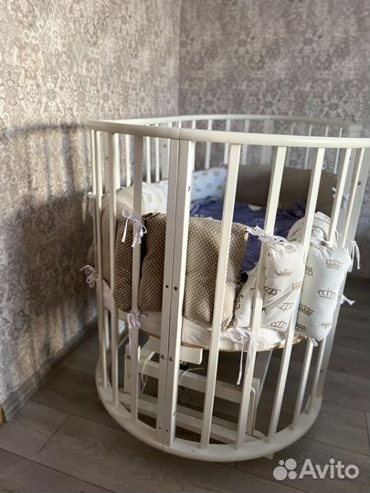 Детская кровать 9в1 с матраса ми и маятником