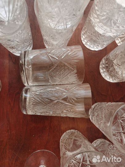 Хрусталь,графин,рюмки стаканы