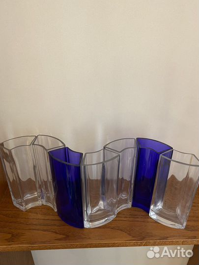 Набор ваз стекло 7 шт фигурные