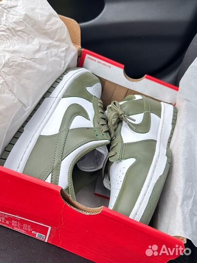 Nike dunk low medium olive 44р