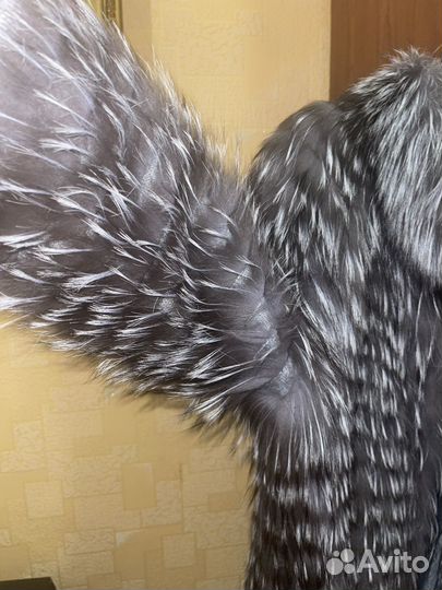 Шуба песец вязаная