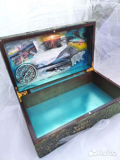 Шкатулка для украшений дерево, хранения, большая