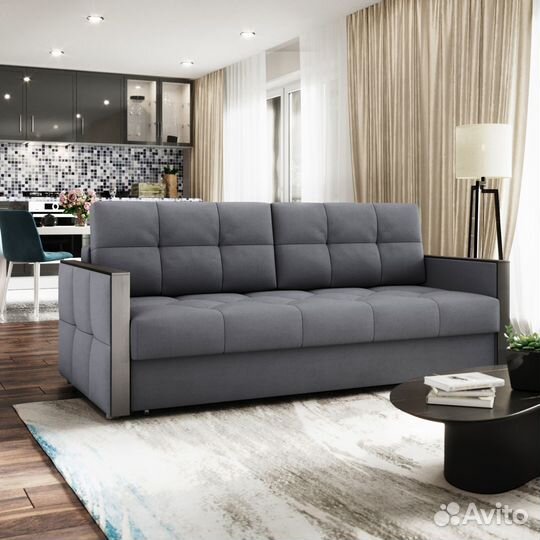 Диван Манхэттен 229х110х94 темно-серый