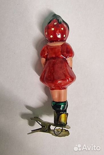 Елочная игрушка земляничка из Чиполлино СССР