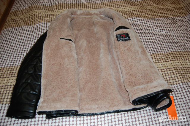 Кожаная куртка-дублёнка 