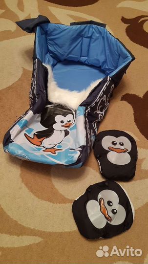 Чехол и варежки на санки