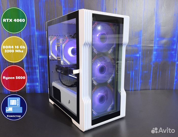 Игровой компьютер AMD5600-RTX4060-16DDR4-JLN58-A520
