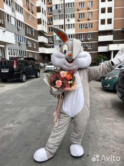 Ростовые куклы/экспресс поздравление белый мишка