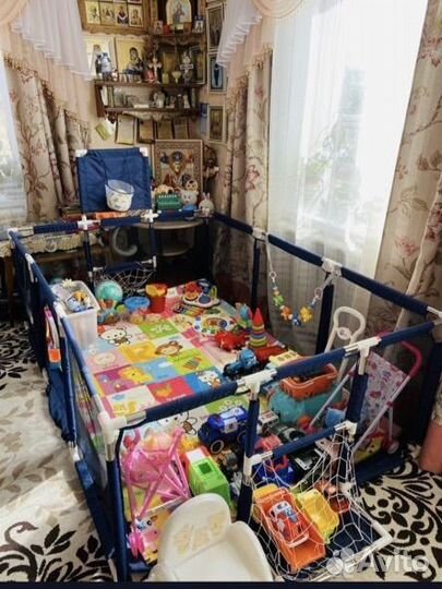 Большой детский напольный игровой манеж