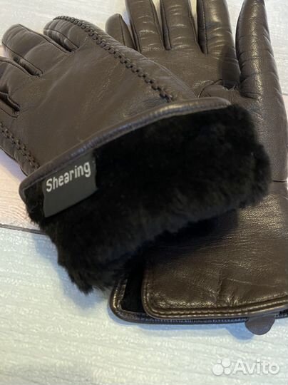 Перчатки кожаные зимние на меху