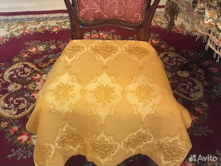 Шторы, 2 шт, цвет горчичный, винтаж