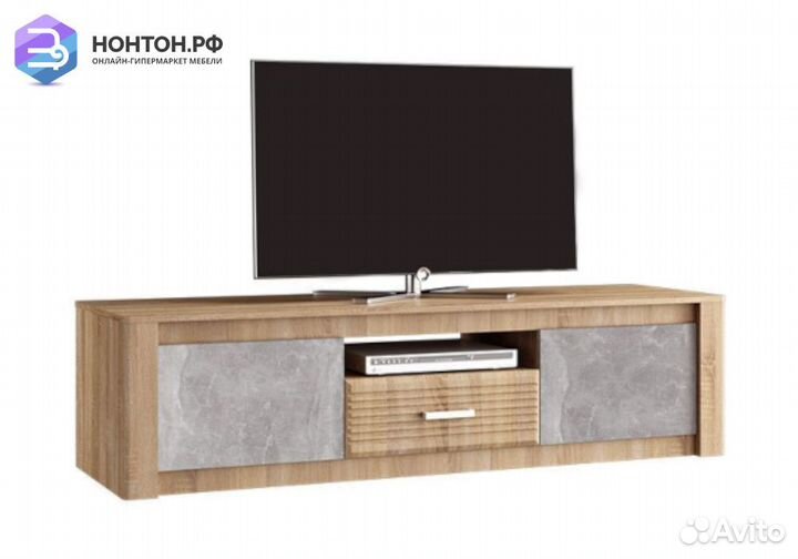 Тв-тумба Терра бетон темный / дуб сонома