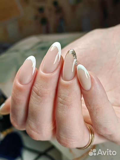 Маникюр, покрытие гель лак. укреплением. наращиван