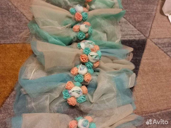 Свадебные украшения на машину комплект