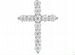 Крестик серебрянный с муассанитами