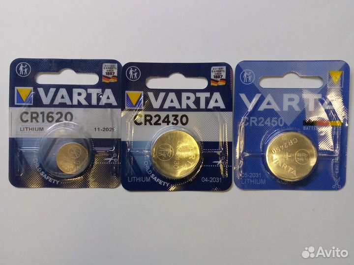Батарейки varta 1620
