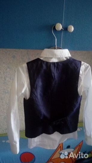 Рубашка 110и 116 +жилетка+бабочка Acoola