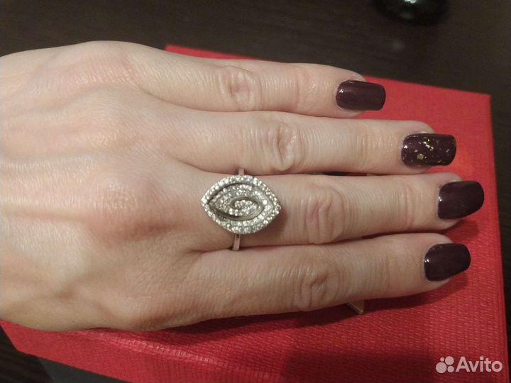 Кольцо серебро