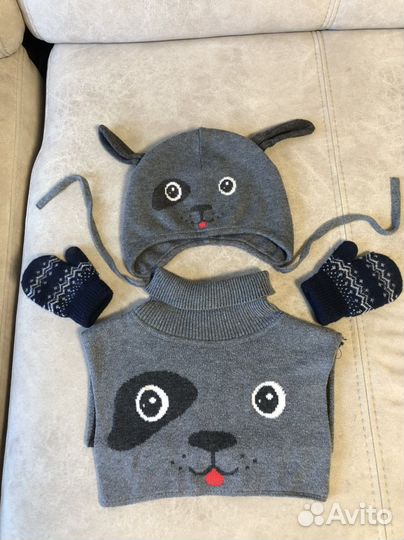 Комлект шапка и манишка Crockid