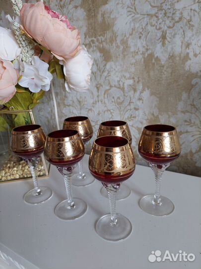 Хрустальные рюмки Чехословакия