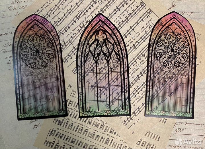 Закладка для книг прозрачная готичная