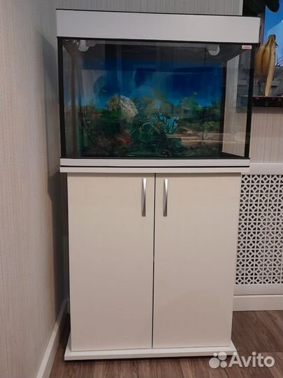 Аквариум 70 литров белый с тумбой