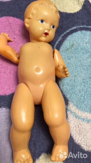 Кукла СССР целлулоид в шапочке