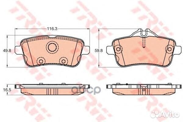 Колодки тормозные дисковые зад mercedes BEN