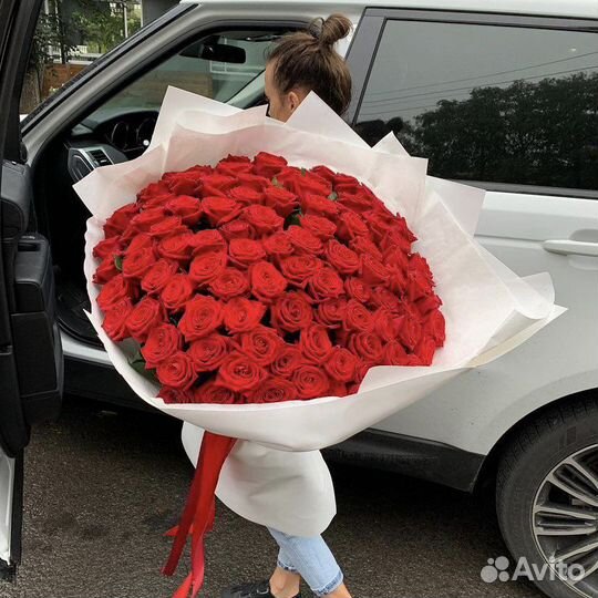 Большие букеты из роз