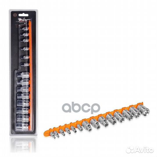 Набор головок torx E4-E24 на подвесе 14 предмет