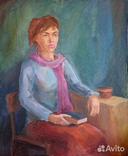 Картины маслом (учебные портреты)