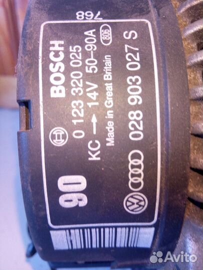 Генератор 90A / 1.9TDI audi A4 B5 / passat B5
