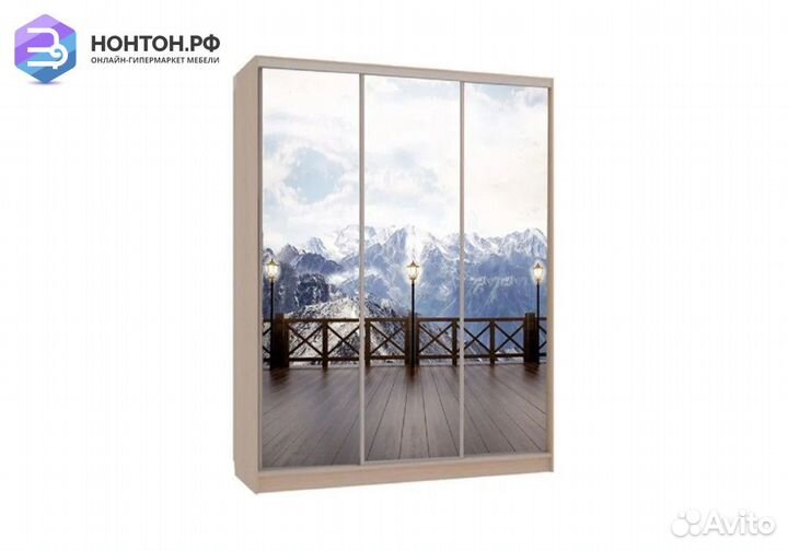 Шкаф-купе Бассо 7-600 27 дуб млечный