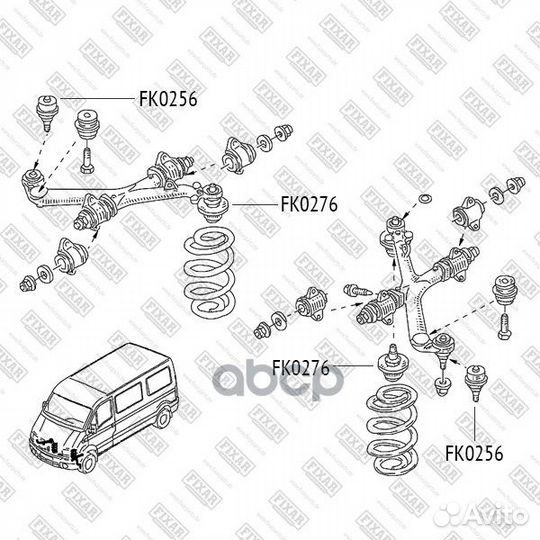 Опора шаровая верхняя левая/правая opel Movano