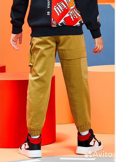 Брюки джоггеры с карманами для подростка