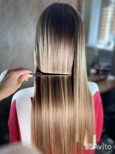 Кератиновое выпрямление волос