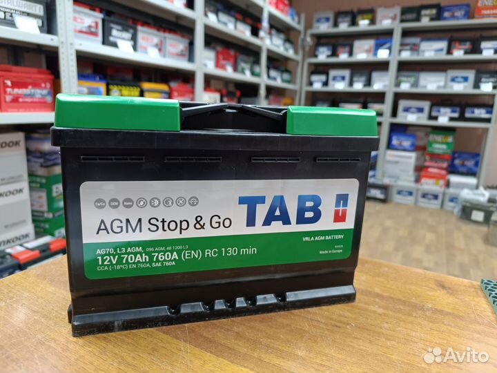 Аккумулятор AGM 70 Ач Tab на Mercedes Volkswagen