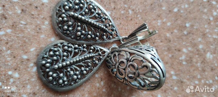 Серебряный комплект новые