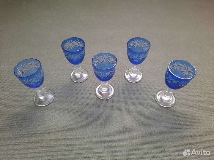 Хрустальные рюмки на ножке СССР