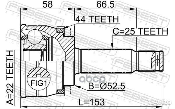 ШРУС наружный к-кт ABS Hyundai Accent 1.5 00