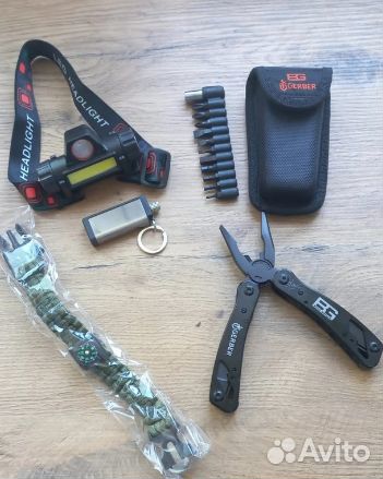 Мультитул туристический подарочный набор из 4 шт