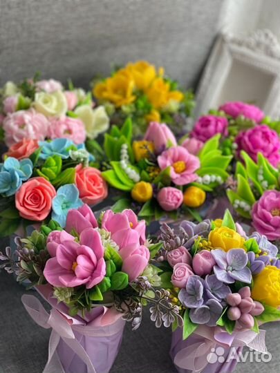 Букеты из мыла к 8 марта