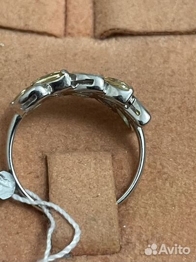 Новое серебряное кольцо с цитрином