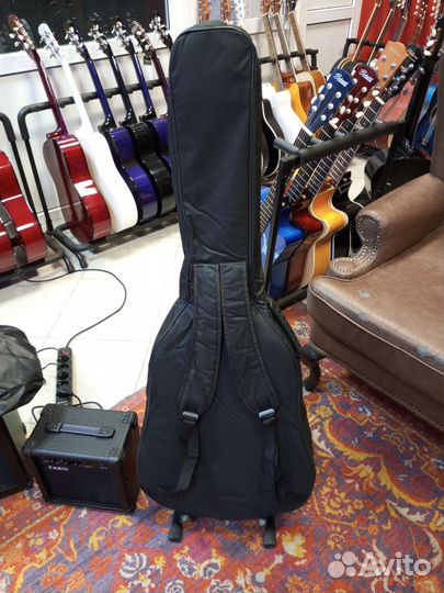 Чехол для акустической гитары черный плотный