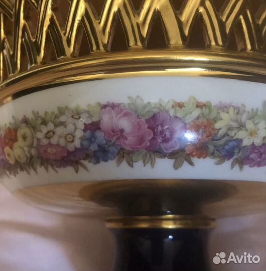 Антикварные фарфоровые фруктовые вазы, н 19 в