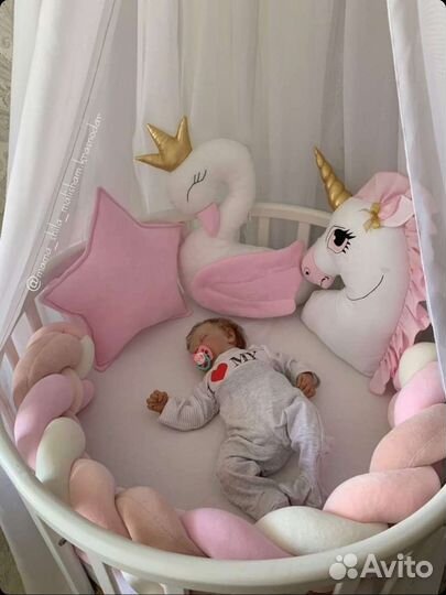 Бортики подушки в детскую кроватку